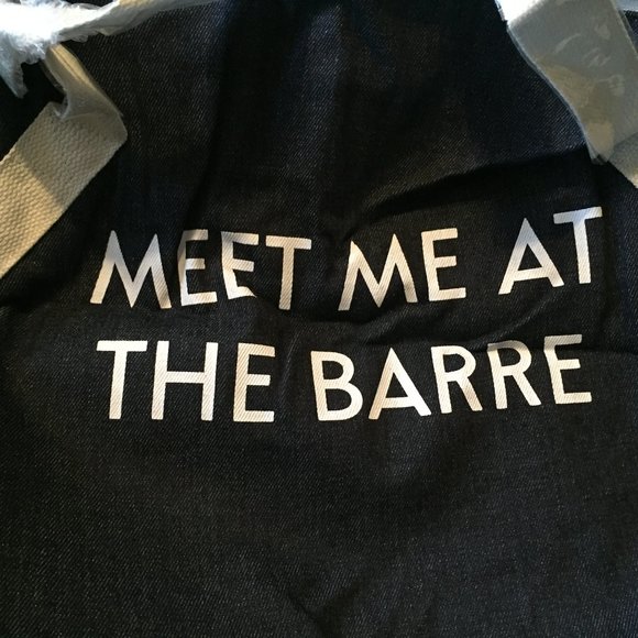2 / $25 - Meet Me At The Barre Denim Gym Bag - Picture 2 of 3
